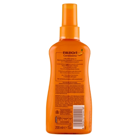 Bilboa Carotissima Olio Solare Super Abbronzante con Beta-Carotene 200 ml